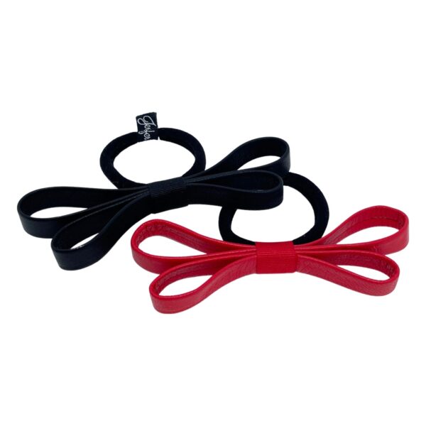 Leather Bow Ponytail Holder & Bracelet - Image 8