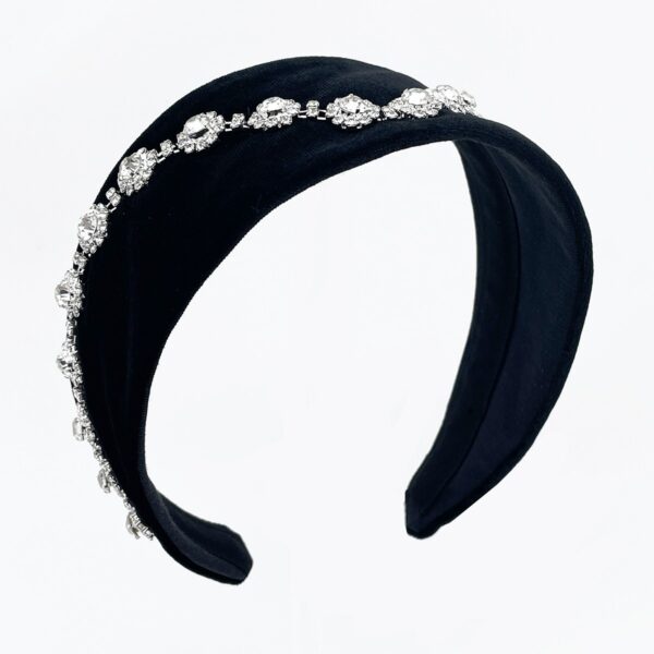 Scallop Flower Rhinestone Headpiece - Image 3