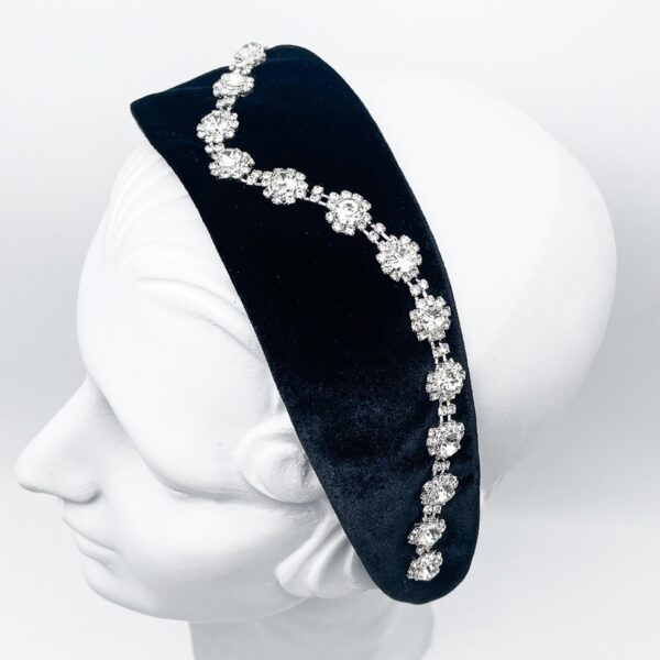 Scallop Flower Rhinestone Headpiece - Image 4