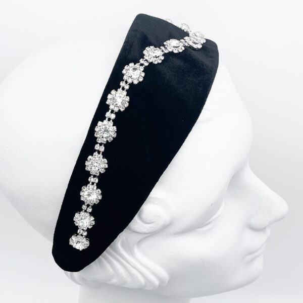 Scallop Flower Rhinestone Headpiece - Image 2