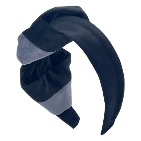 Two Tone Ultra Suede Carolina Bow Headband - Image 5