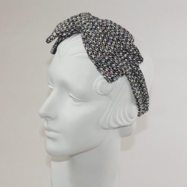 Silk Tweed Peggy Bow Headband - Image 2