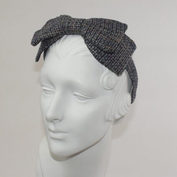 Silk Tweed Peggy Bow Headband - Image 4