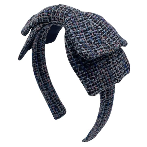 Silk Tweed Peggy Bow Headband - Image 5