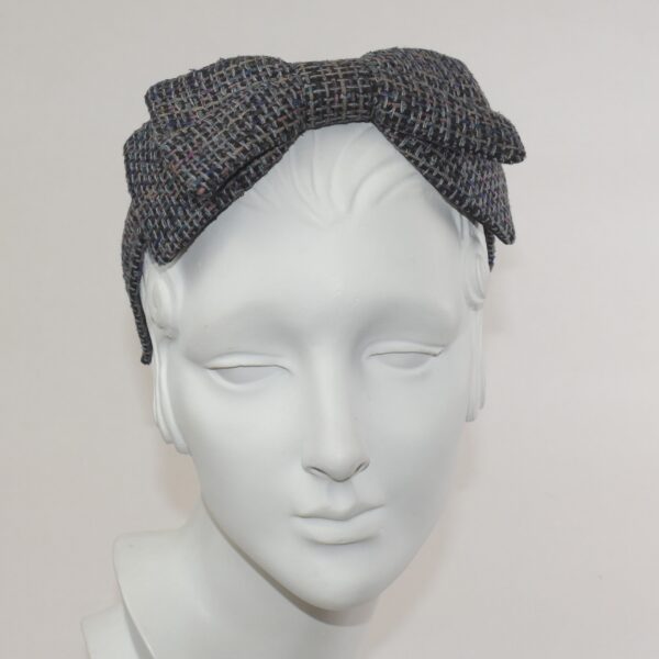 Silk Tweed Peggy Bow Headband - Image 7