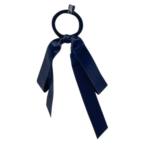 PY633 satin large hanging bow hair tie