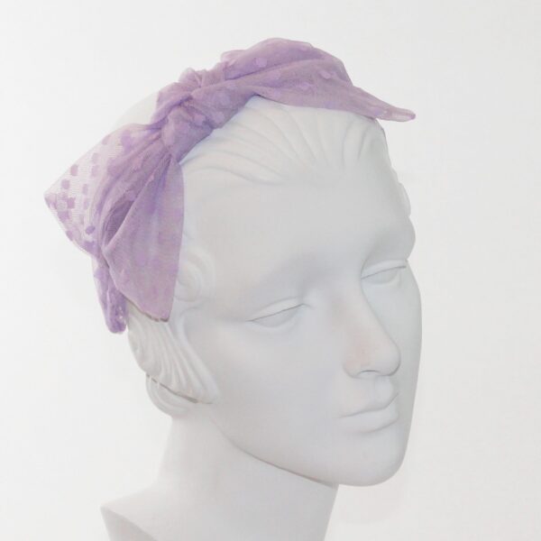 Dotted Tully Bow Headband - Image 10