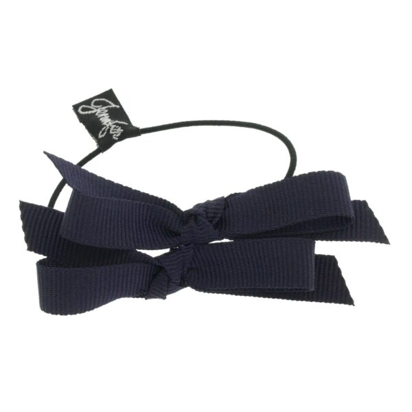 Grosgrain Double Bow Hair Ponytail - Image 7