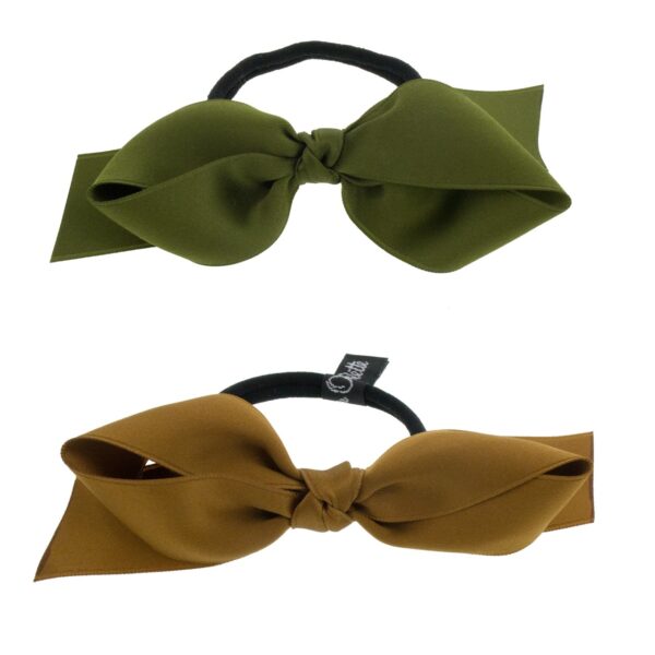 Satin Bow Ponytail Holder