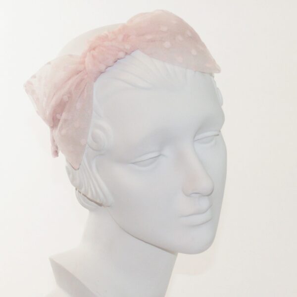 Dotted Tully Bow Headband - Image 6