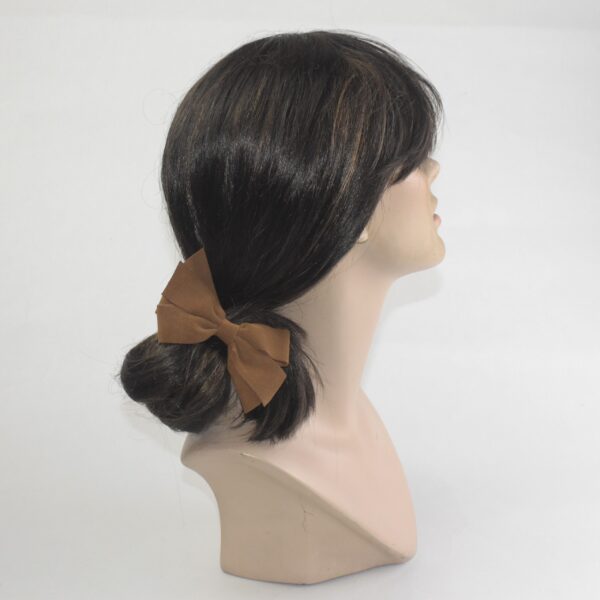 Suede Double Decker Bow Hair Tie