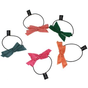 PY46 Double Satin Bow Hair Ties