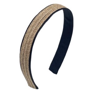 Black with Wheat Straw Headband TY245