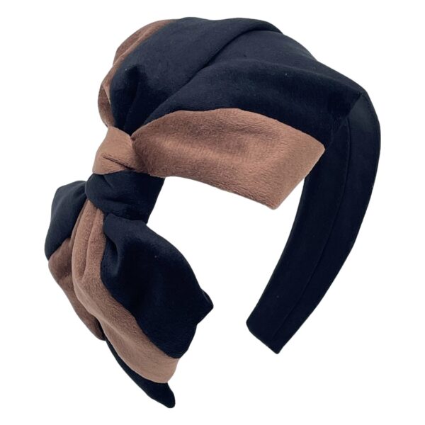 Two Tone Ultra Suede Carolina Bow Headband - Image 8