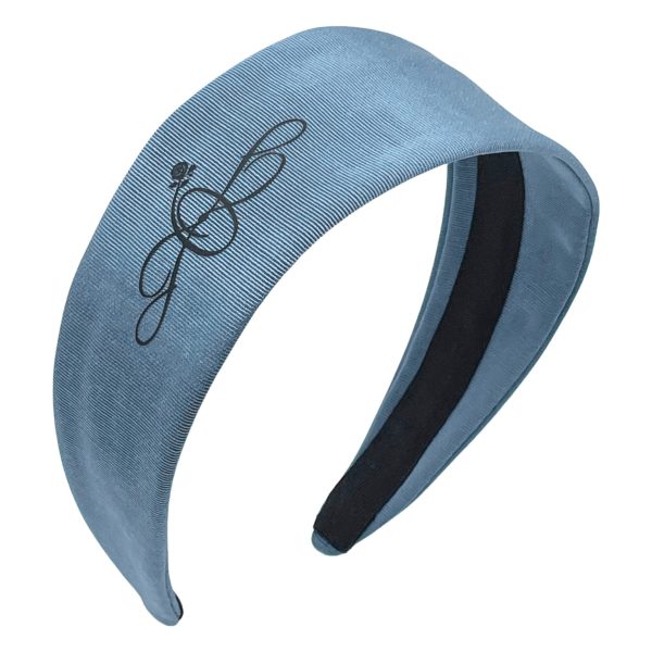 Cadet Blue Grosgrain Basic Wide Headband BE111