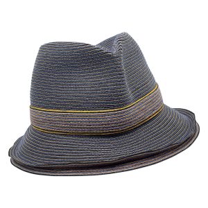 Color Stitch Fedora with Double Edge