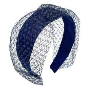 Navy Veiling Center Turban Headband BV13