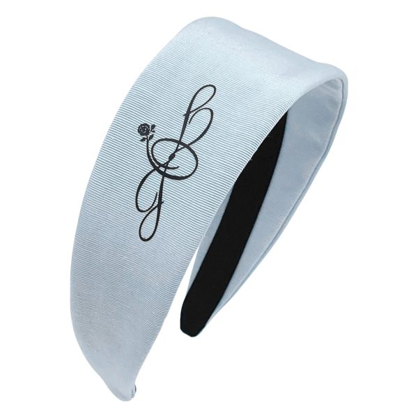 Pale Blue Grosgrain Wide Headband BE111