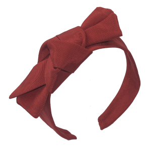 BE77 Red Cardinal Fortune Cookie Side Bow Headband