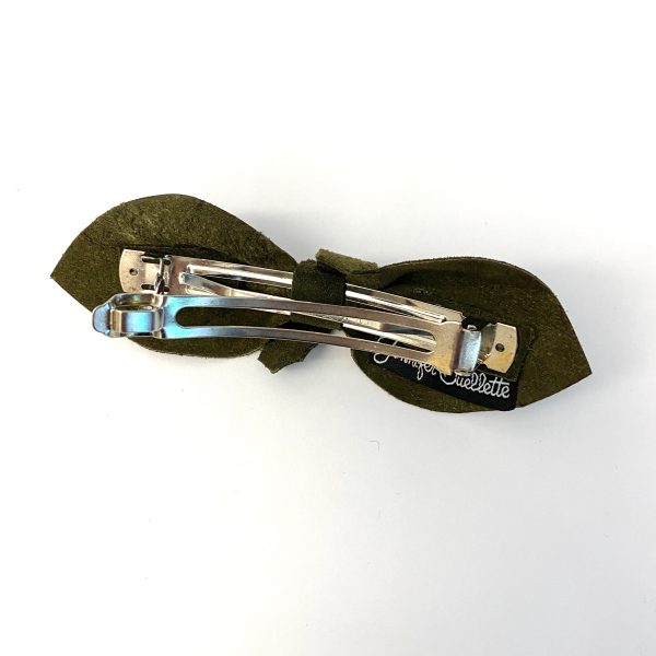 Army Suede Tear Drop Barrette BRSD2